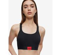 HUGO Pad Logo Bra Black Red - M