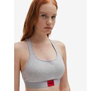 HUGO Pad Logo Bra Grey Red - XS