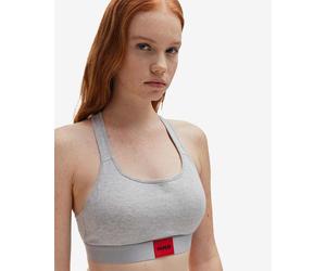 HUGO Pad Logo Bra Grey Red - XS