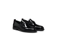 HUGO Patent-leather loafers with stacked-logo bit - Style Varian_loaf_pthw, 50552638 Black 6