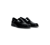 HUGO Patent-leather slip-on loafers with embossed logo - Style Varian_loaf_ptlt, 50573071 Black 5
