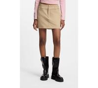 HUGO Pinstripe mini skirt with double waistband - Style Remima-1_B, 50552371 Beige 8