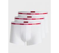 HUGO Planet 3-Pack Stretch-Cotton Logo Waistband Trunks - Open White 120 - Open White 120 - L