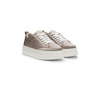 HUGO Platform trainers with satin-effect uppers - Style Lyssa_Tenn_st, 50552651 Light Beige 4