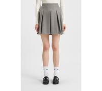 HUGO Pleated mini skirt in melange stretch flannel - Style Radina, 50547638 Light Grey 4