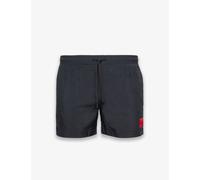 Hugo Pocketed Quick Dry Logo Label Swim Shorts Black