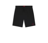 HUGO Pyjama-shorts Mit Waffelstruktur Und Logo-stickerei Black
