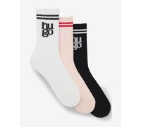 HUGO QS Sportylog Socks White Black Pink (3 pairs) - 39-42