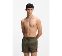 HUGO Quick-dry swim shorts with logo label - Style DOMINICA, 50493450 Dark Green