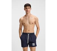 HUGO Quick-dry swim shorts with printed stacked logo - Style PAOLO, 50545464 Dark Blue S