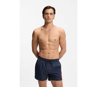 HUGO Quick-drying swim shorts with red logo label - Style DOMINICA, 50493450 Dark Blue XXL