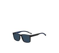 HUGO Rectangular Sunglasses- Grey/Blue, Grey, Men Grey