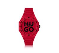 HUGO Red watch with tonal silicone strap - Style #GRAIL, 58129518 Red pcs.