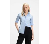 HUGO Regular-fit blouse in lightweight cotton canvas - Style The Summer Shirt, 50540156 Light Blue 10