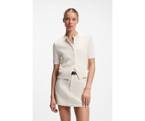HUGO Regular-fit cardigan blended with virgin wool - Style Scutina_B, 50564314 Natural S