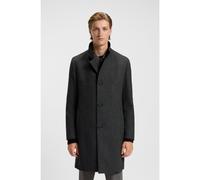HUGO Regular-fit coat in wool-blend twill - Style Mintrax2541, 50546553 Dark Grey 34R