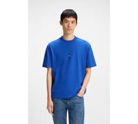 HUGO Regular-fit cotton-jersey T-shirt with blue logo patch - Style Nieros, 50509991 Blue XXL