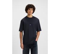HUGO Regular-fit cotton-jersey T-shirt with blue logo patch - Style Nieros, 50509991 Dark Blue XS