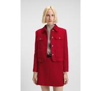 HUGO Regular-fit cropped jacket with metallic buttons - Style Agesia, 50547602 Red 6