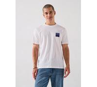 HUGO Regular Fit Dapusi Split Logo T-Shirt - White, White, Size 2Xl, Men White