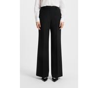HUGO Regular-fit flared-leg trousers in stretch fabric - Style Hasmina, 50542647 Black 8