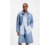 HUGO Regular-fit jacket in bright-blue denim - Style Galatea, 50557043 Turquoise XL