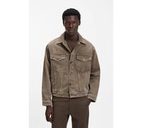 HUGO Regular-fit jacket in washed denim - Style Dex, 50551912 Brown L