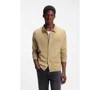 HUGO Regular-fit knitted jacket with ribbed trims - Style San Jordan-CV, 50553663 Beige XL