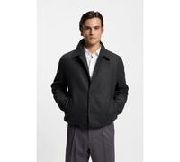 HUGO Regular-fit padded coach jacket in a wool blend - Style Baks2511, 50534811 Dark Grey S
