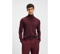 HUGO Regular-fit rollneck sweater in virgin wool - Style San Thomas-M, 50474174 Dark Red L