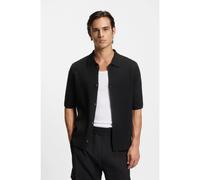 HUGO Regular-fit shirt with ribbed structure - Style Sincere, 50553628 Black S