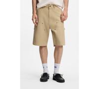 HUGO Regular-fit shorts in stretch-cotton canvas - Style Giron262WS, 50561341 Beige 30