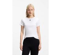 HUGO Regular-fit T-shirt with stacked-logo embroidery - Style Deloris, 50512002 White L