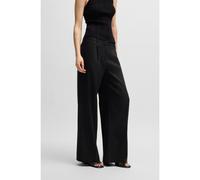 HUGO Regular-fit trousers in a linen blend - Style Halati, 50537619 Black 8