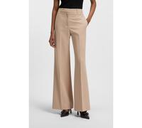 HUGO Regular-fit trousers with wide leg - Style Hasmina, 50545533 Beige 4