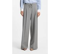 HUGO Regular-fit wide-leg trousers in melange stretch fabric - Style Haminde, 50555897 Light Grey 12