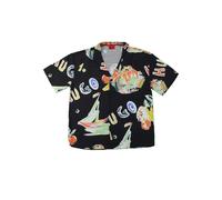 HUGO Relaxed Fit Beach Shirt, Black - X-Large
