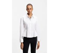 HUGO Relaxed-fit blouse with peplum hem - Style Emperor, 50552863 White 8
