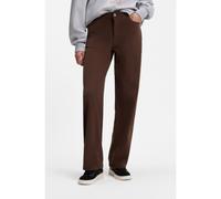 HUGO Relaxed-fit corduroy trousers with logo embroidery - Style Hidami-1-W_B, 50569803 Brown 4
