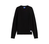 HUGO Relaxed-fit Cotton Sweater with Raglan Sleeves Black