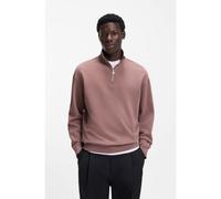 HUGO Relaxed-fit cotton sweatshirt with zip neck - Style Durty244, 50525881 Light Brown M