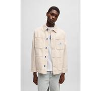 HUGO Relaxed-fit field jacket in ecru denim - Style Kuden, 50534608 Natural XL