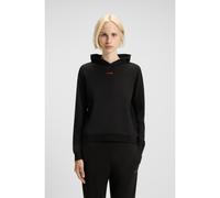 HUGO Relaxed-fit hoodie in stretch jersey with logo print - Style SHUFFLE_HOODIE, 50490594 Black S