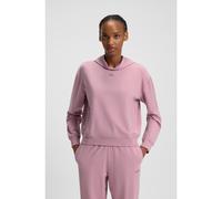 HUGO Relaxed-fit hoodie in stretch jersey with logo print - Style SHUFFLE_HOODIE, 50490594 light pink L