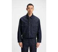 HUGO Relaxed-fit jacket in dark-blue Japanese denim - Style HUGO 083, 50542915 Dark Blue S