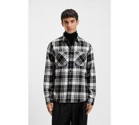 HUGO Relaxed-fit shirt in checked cotton flannel - Style Egrin, 50549753 Black Patterned S