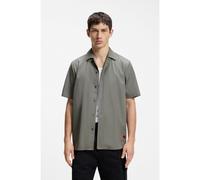 HUGO Relaxed-fit shirt in cotton poplin - Style Ellino, 50560584 Dark Grey M