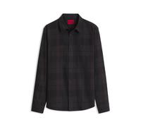 HUGO Relaxed-fit shirt in Glen-check cotton twill - Style Egrin, 50570476 Brown Patterned XL