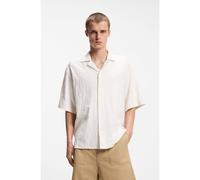 HUGO Relaxed-fit shirt in jacquard cotton towelling - Style Eligino, 50561300 White S