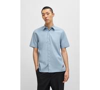 HUGO Relaxed-fit shirt in stretch-cotton canvas - Style Ebor, 50475668 Light Blue XS